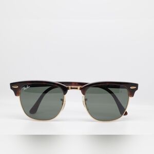 Ray-Ban CLUBMASTER Sunglasses RB 3016 W0366 49-21 Tortoise/Gold Frames